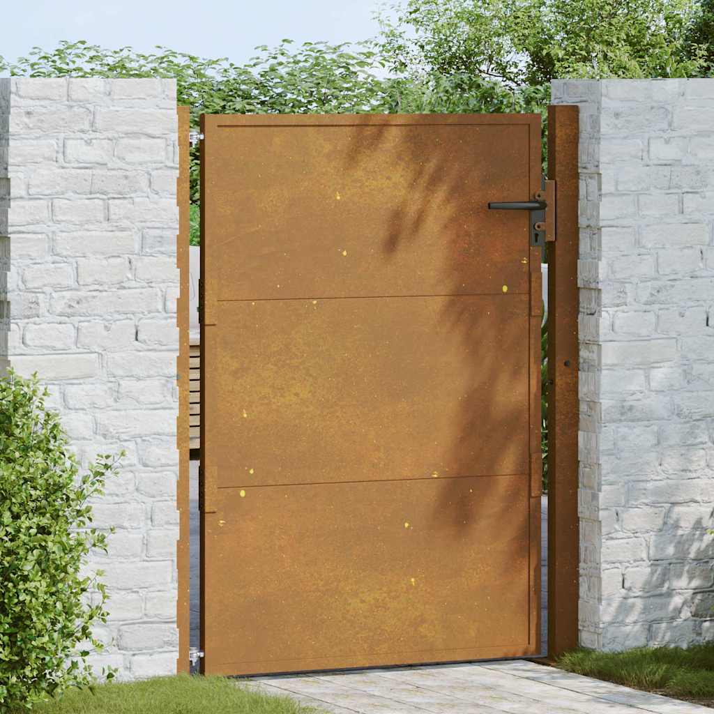 vidaXL Corten acél kerti kapu 100x125 cm