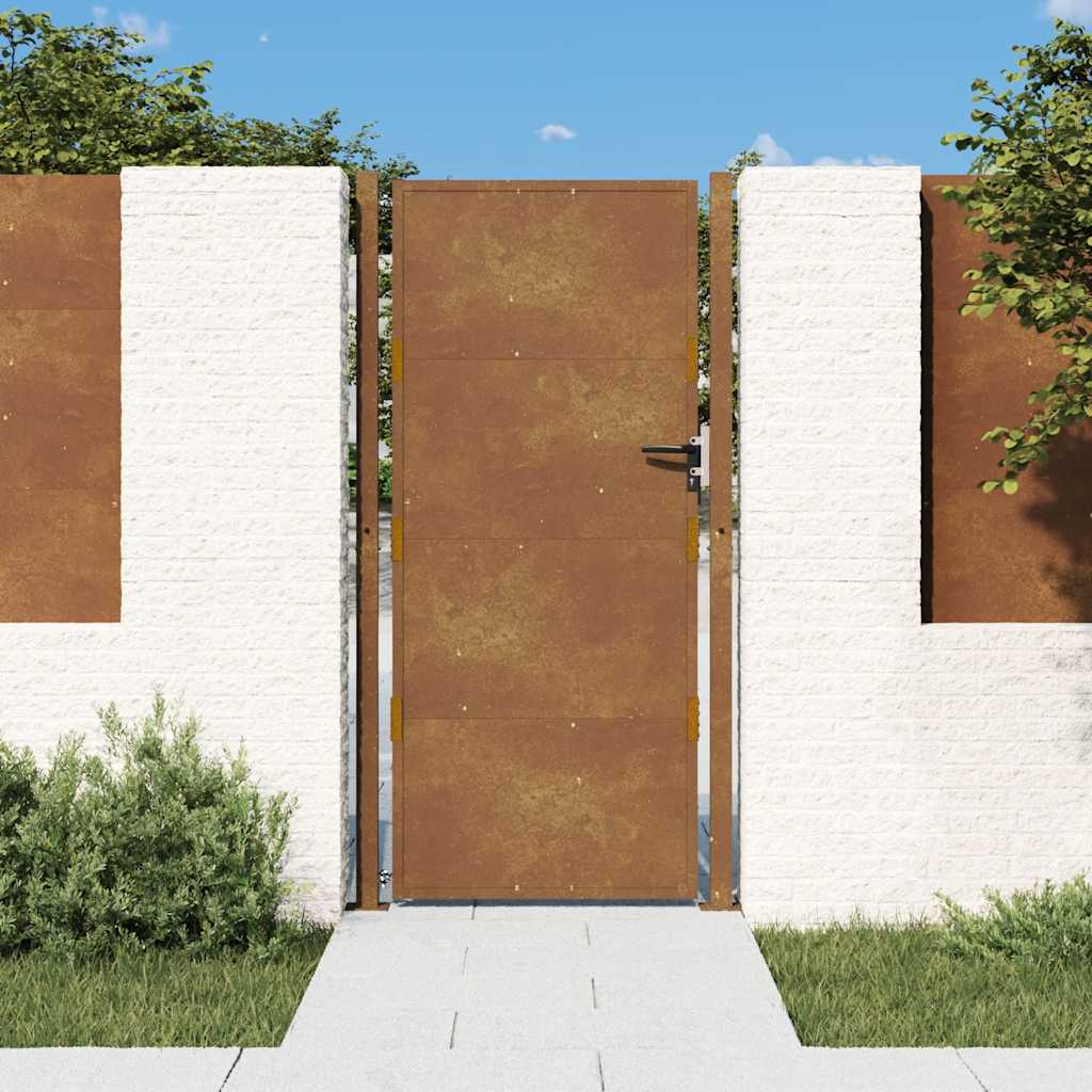 Portail de jardin 105x180 cm acier corten