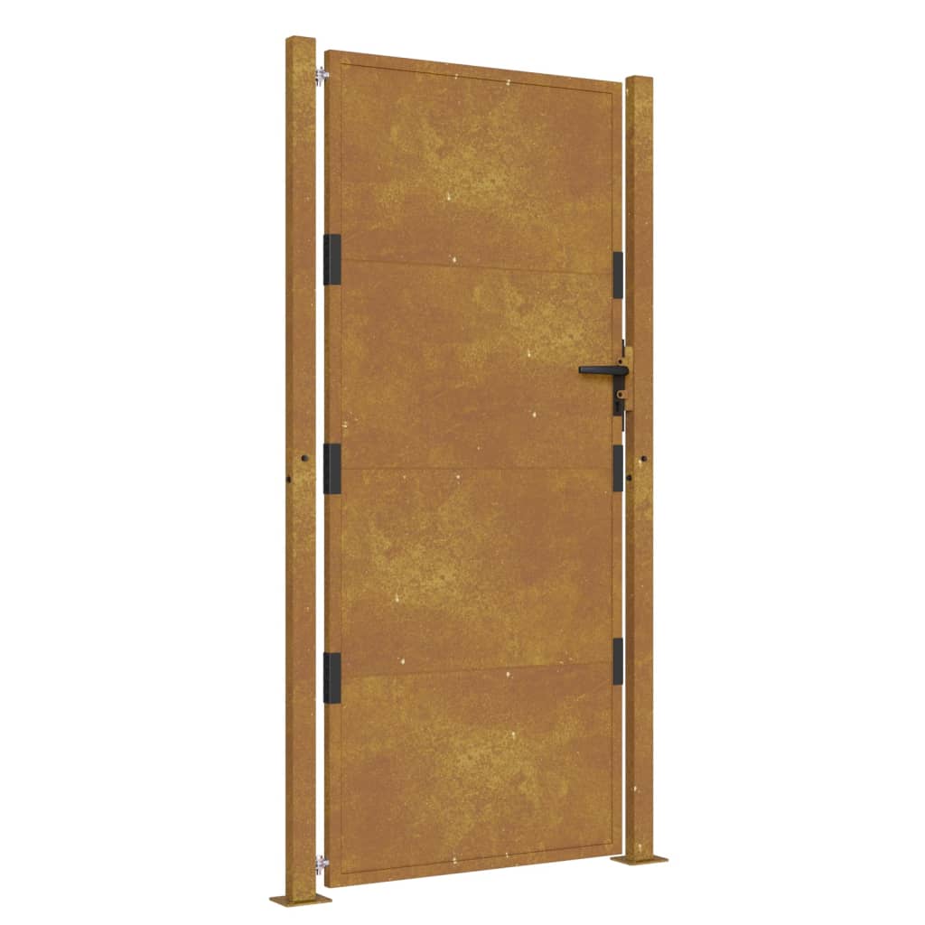 vidaXL Vrtna vrata 105x205 cm corten jeklo