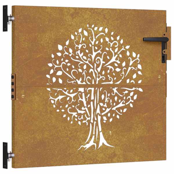 vidaXL aiav&auml;rav 85 x 75 cm corten terasest, puudisainiga