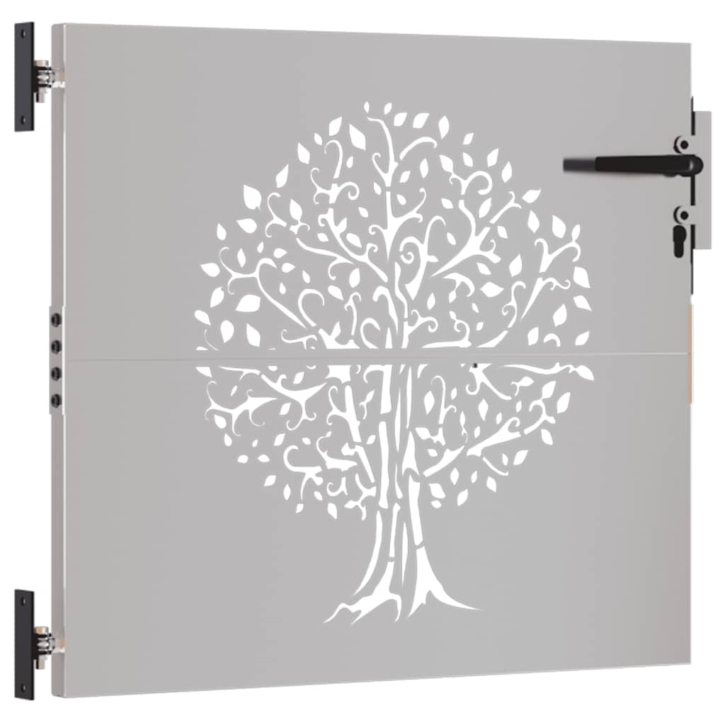 vidaXL Poort 85x75 cm boomontwerp cortenstaal afbeelding