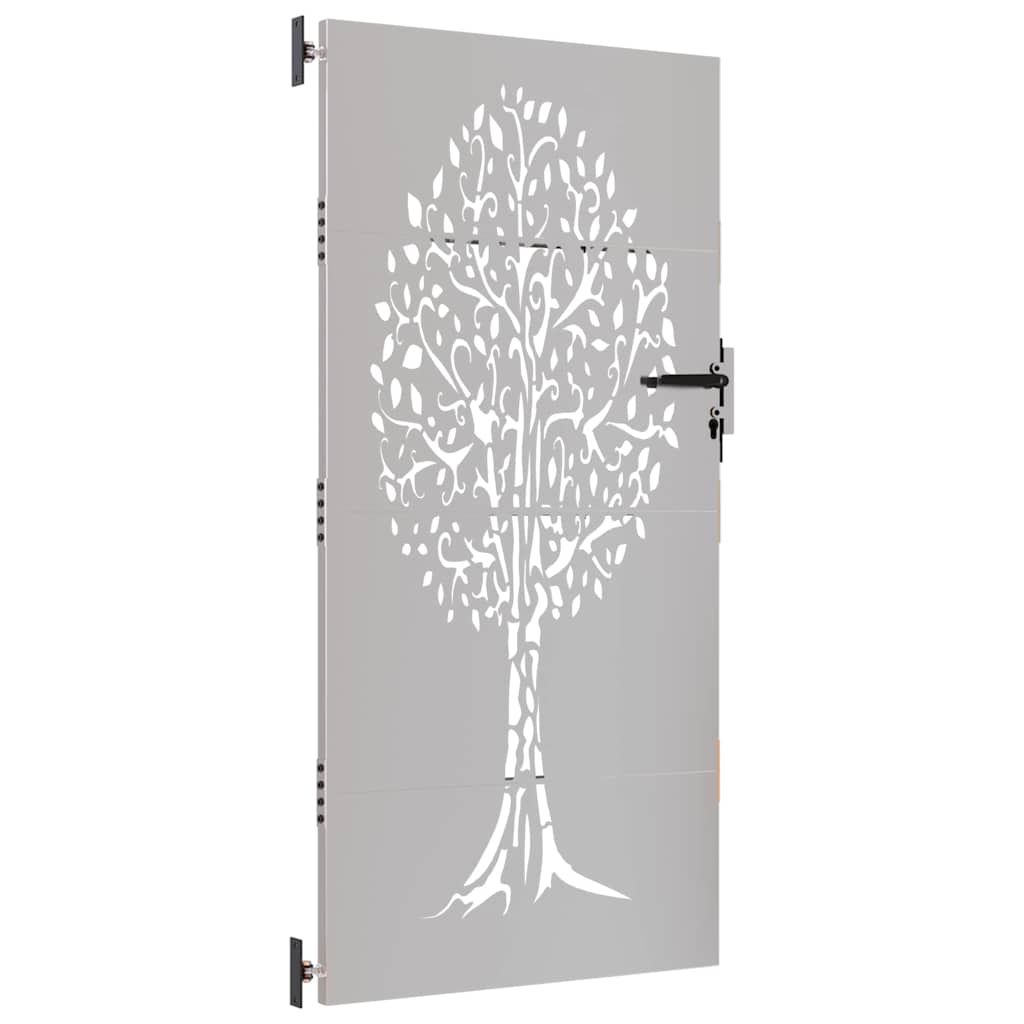 vidaXL Poort 85x175 cm boomontwerp cortenstaal afbeelding