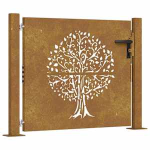 vidaXL aiav&auml;rav 100 x 75 cm corten terasest, puudisainiga
