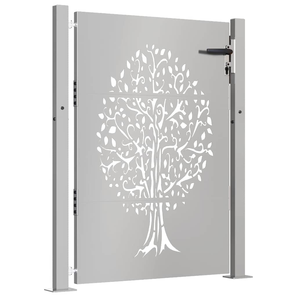 vidaXL Poort 105x130 cm boomontwerp cortenstaal afbeelding
