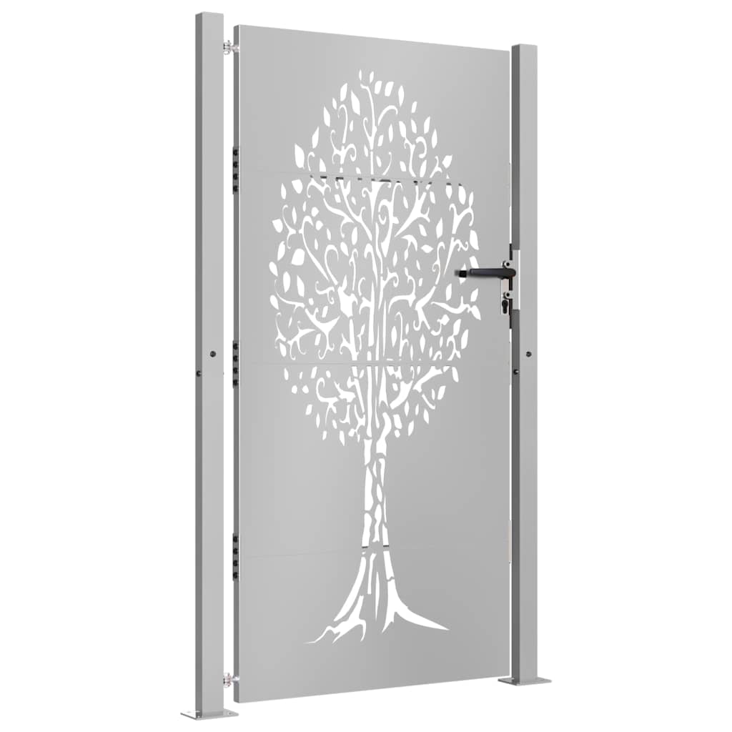 vidaXL Poort 105x180 cm boomontwerp cortenstaal afbeelding