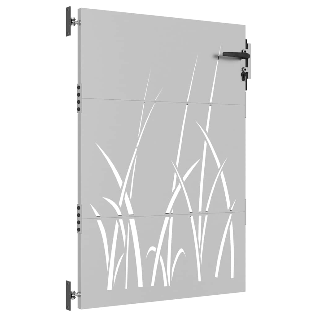 vidaXL Záhradná brána 85x150 cm kortenová oceľ dizajn trávy