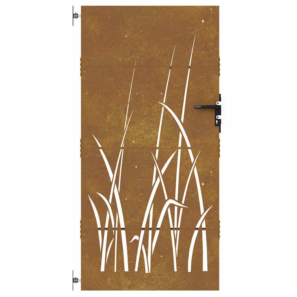 Thumbnail - vidaXL Gartentor 85x175 cm Cortenstahl Gras-Design