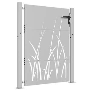 Zahradní branka 100 x 150 cm z cortenové oceli, design s trávou - obrázek 5