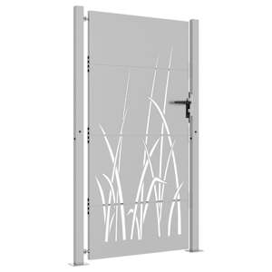 Zahradní branka 100 x 175 cm z corten oceli, design s trávou - obrázek 5