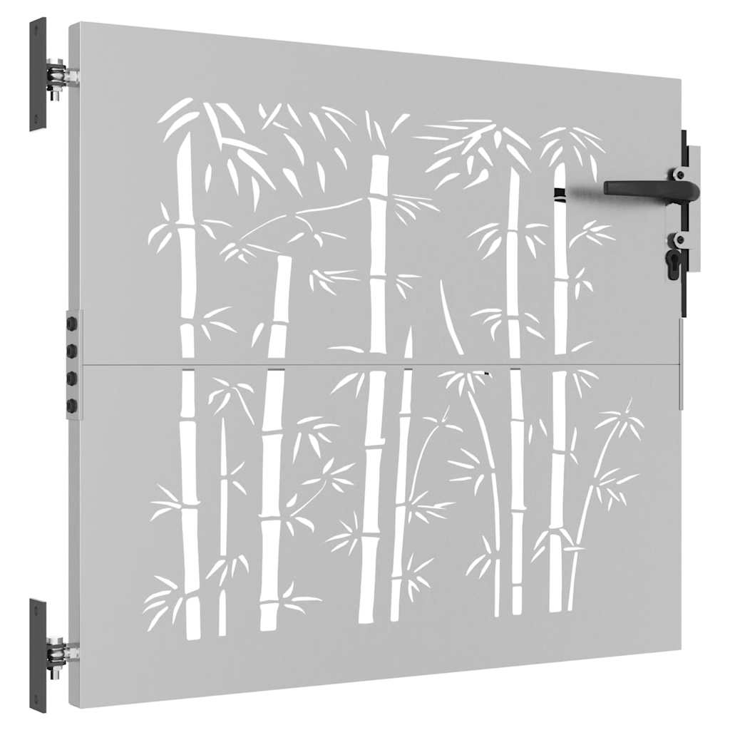 vidaXL Poort 85x75 cm bamboe-ontwerp cortenstaal afbeelding