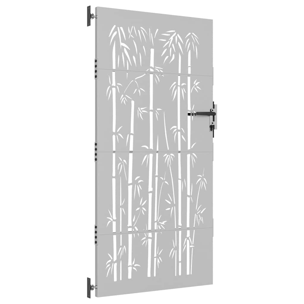 vidaXL Poort 85x175 cm bamboe-ontwerp cortenstaal afbeelding