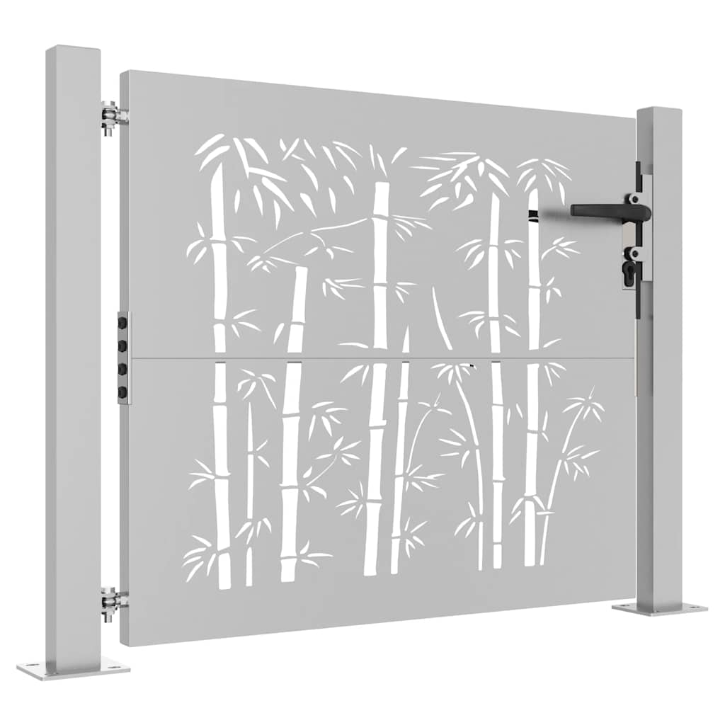 vidaXL Poort 105x80 cm bamboe-ontwerp cortenstaal afbeelding