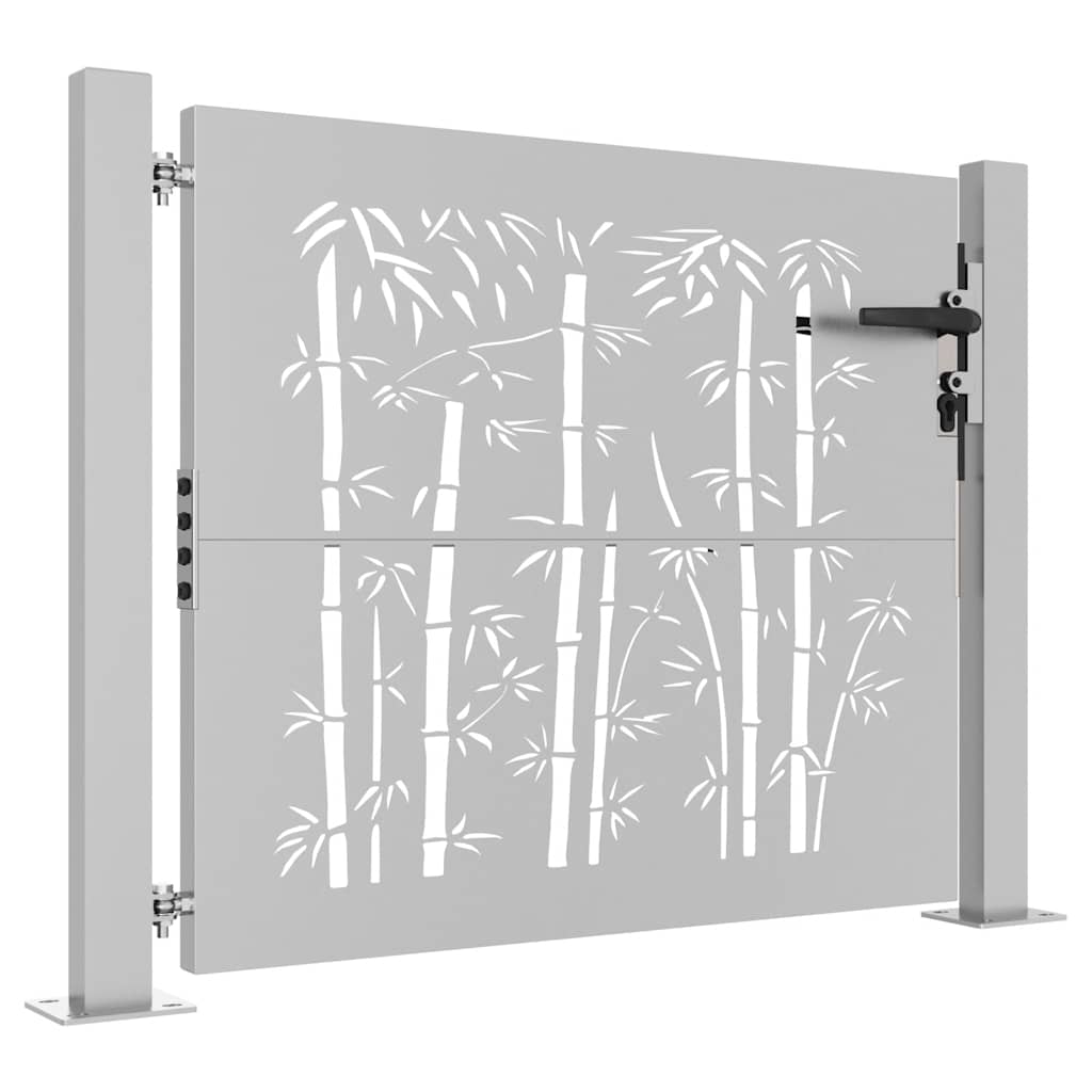 vidaXL Poort 105x105 cm bamboe-ontwerp cortenstaal afbeelding