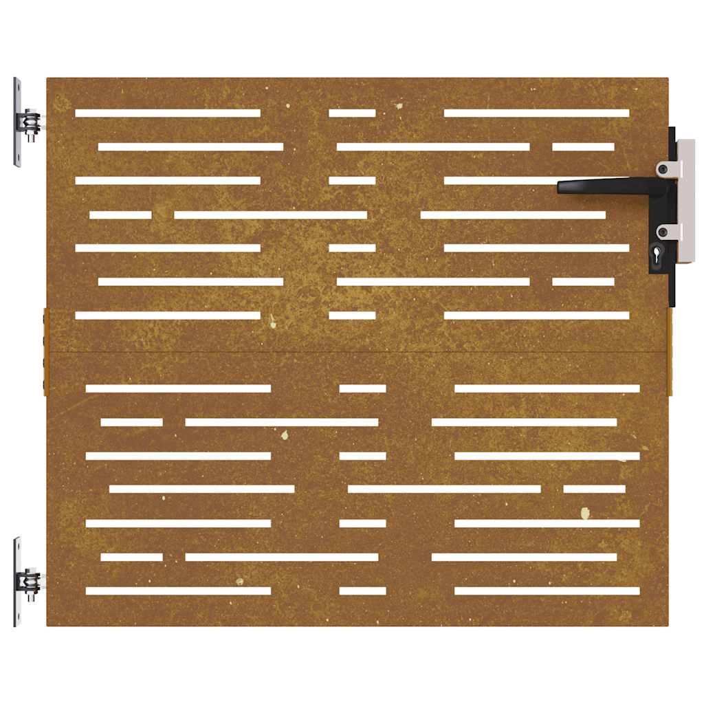 vidaXL fűmintás corten acél kerti kapu 85 x 75 cm
