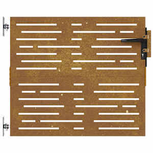 Zahradní branka 85 x 75 cm z corten oceli čtvercový design - obrázek 4