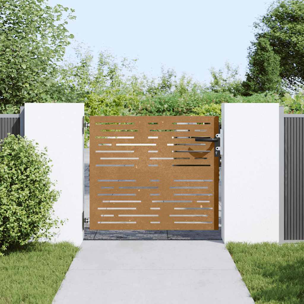 vidaXL Gartentor 85x100 cm Cortenstahl Quadratisches Design