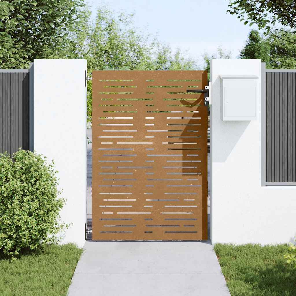 vidaXL Gartentor 85x150 cm Cortenstahl Quadratisches Design