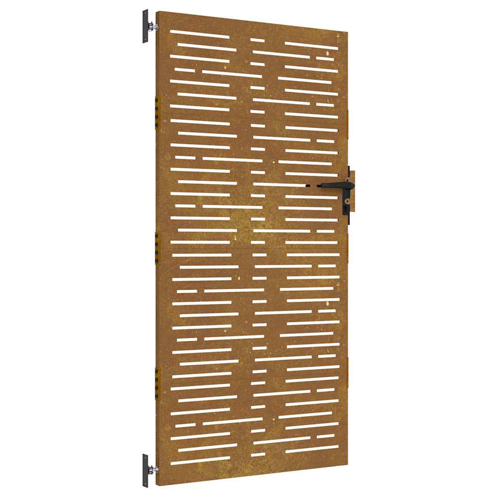vidaXL Zahradní branka 85 x 200 cm z corten oceli čtvercový design