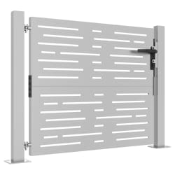 vidaXL Cancello da Giardino 105x105 cm Acciaio Corten Design Quadrato