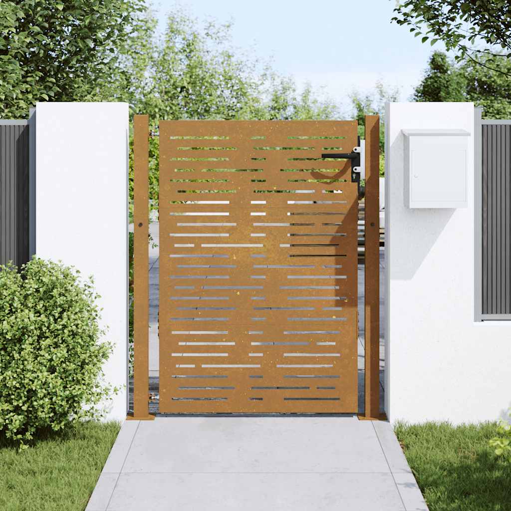 vidaXL Gartentor 105x155 cm Cortenstahl Quadratisches Design