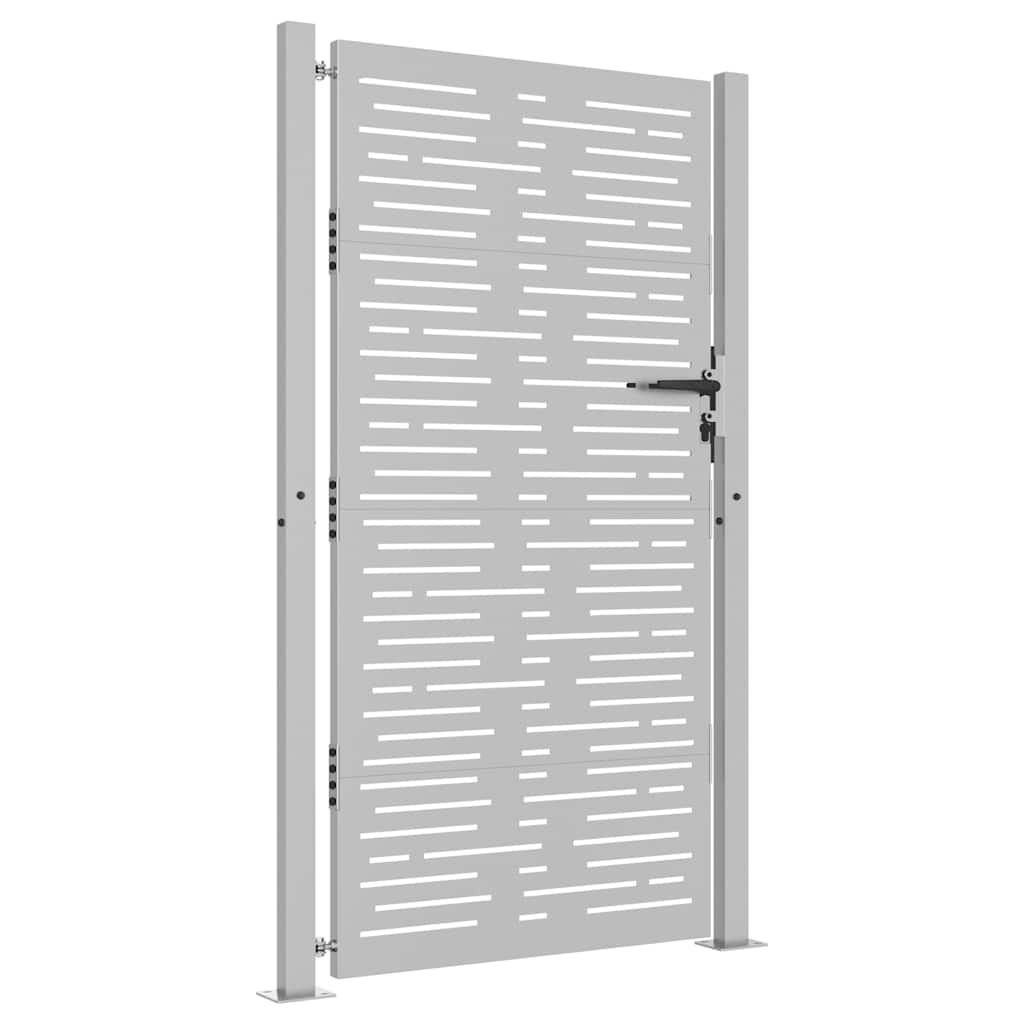 vidaXL fűmintás corten acél kerti kapu 105 x 205 cm
