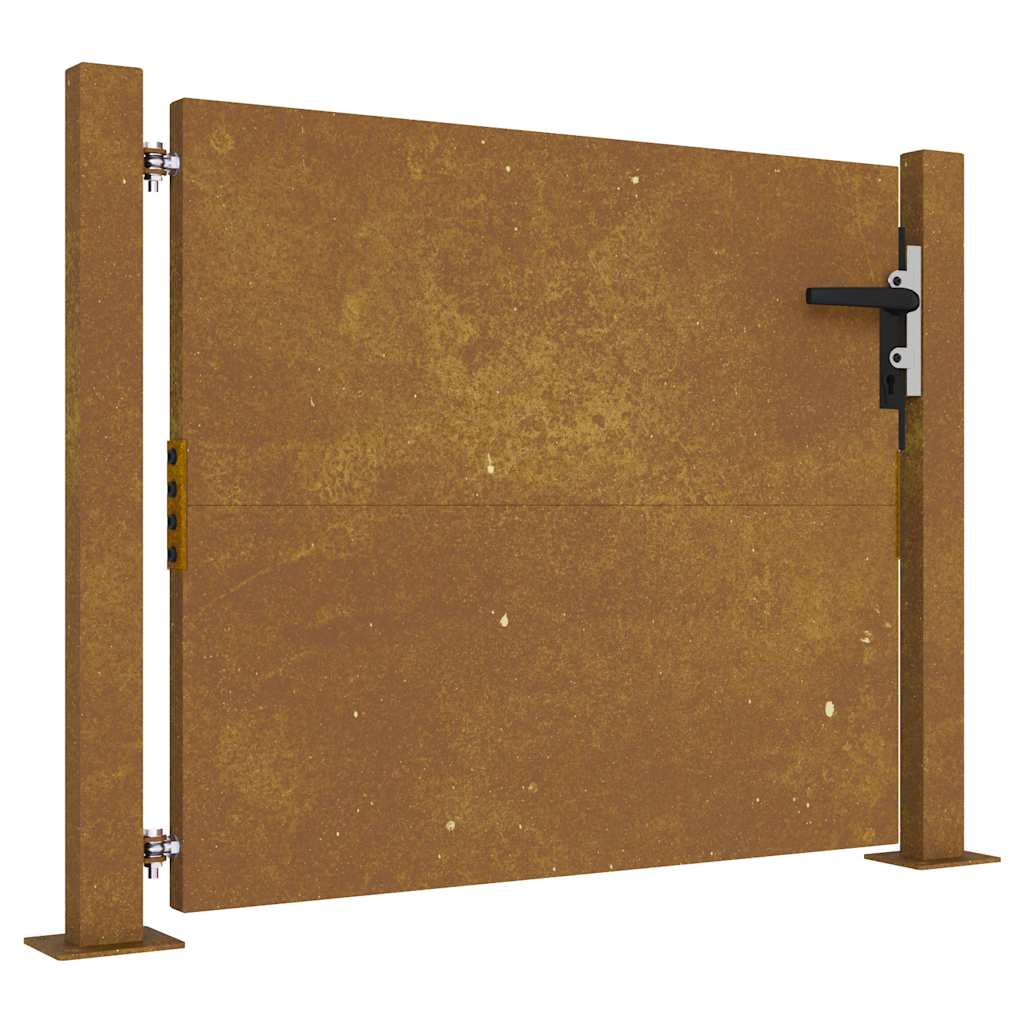 vidaXL Zahradní branka 105 x 80 cm cortenová ocel