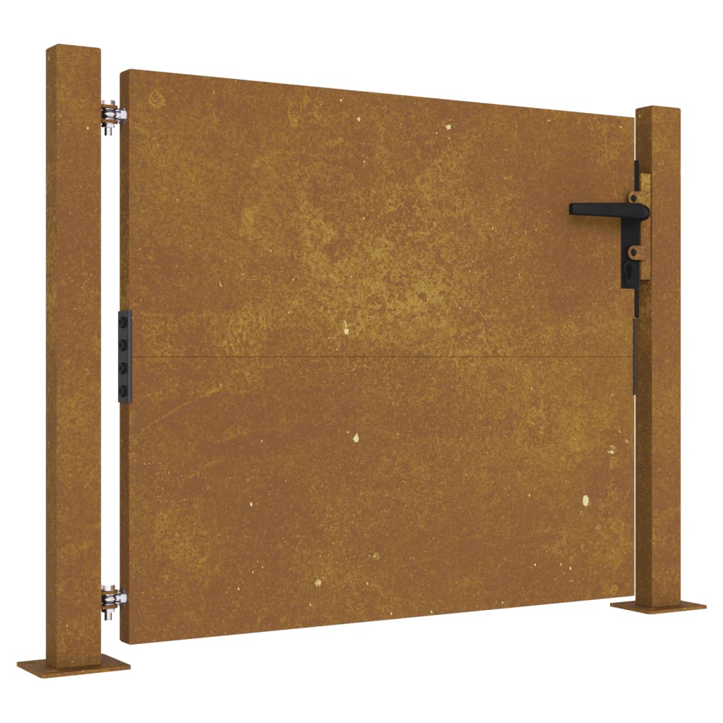 vidaXL Vrtna vrata 105x105 cm Corten jeklo