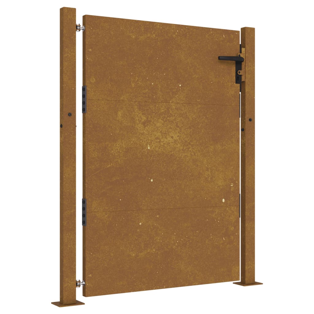 vidaXL Vrtna vrata 105x130 cm Corten jeklo