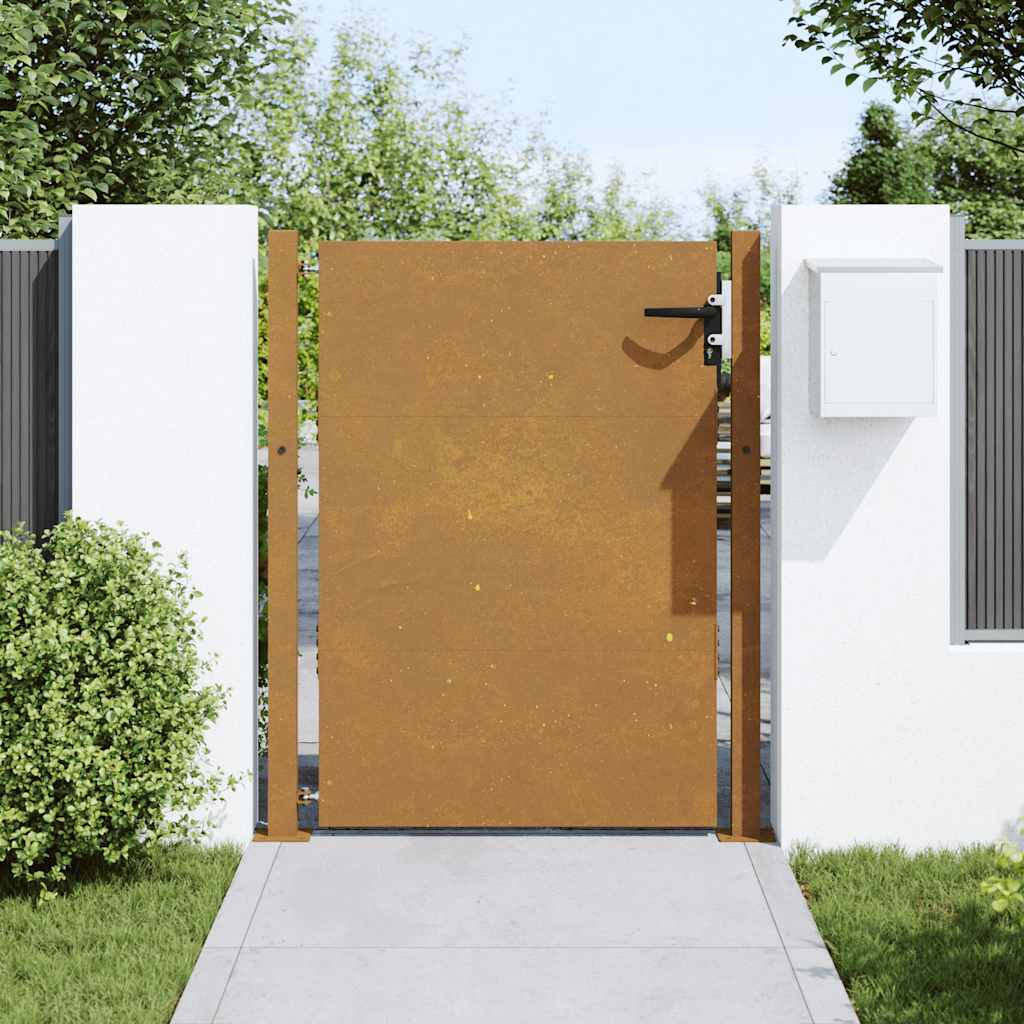 vidaXL Gartentor 105x130 cm Cortenstahl