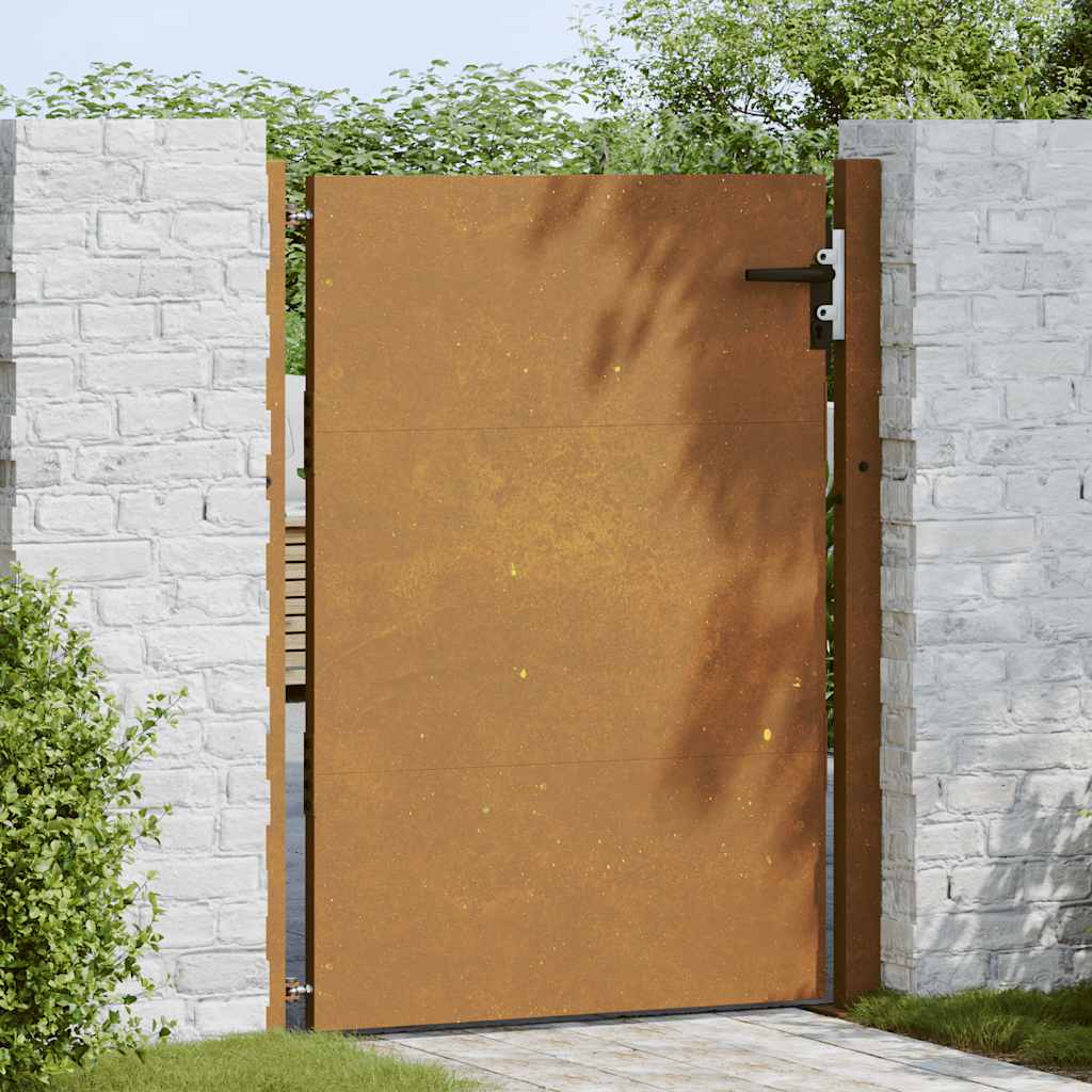 vidaXL corten acél kerti kapu 105 x 155 cm