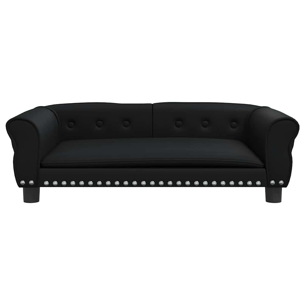 vidaXL Hondenmand 95x55x30 cm kunstleer zwart afbeelding