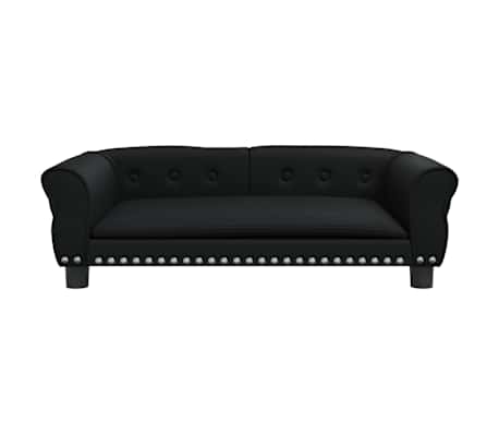 vidaXL Pasja postelja črna 95x55x30 cm umetno usnje
