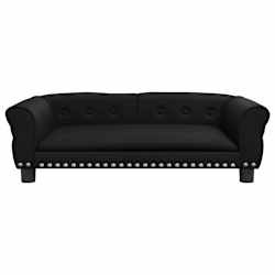 vidaXL Pasja postelja črna 95x55x30 cm umetno usnje