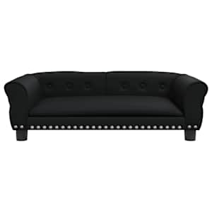 vidaXL Pasja postelja črna 95x55x30 cm umetno usnje