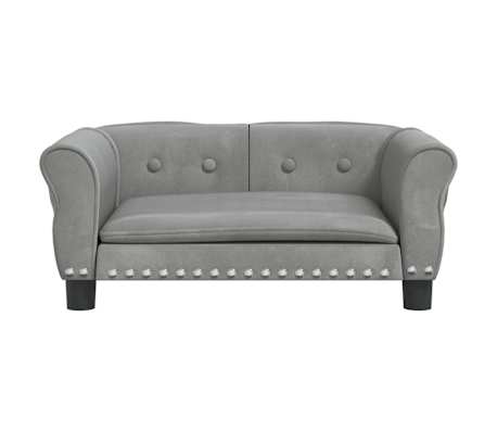 vidaXL Lettino per Cani Grigio Chiaro 70x45x30 cm in Velluto
