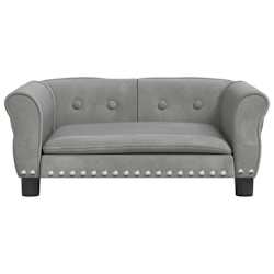 vidaXL Lit pour chien gris clair 70x45x30 cm velours
