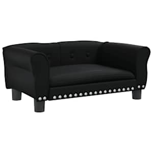 Pelíšek pro psy černý 70 x 45 x 30 cm umělá kůže - obrázek 2