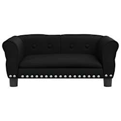 vidaXL Lit pour chien noir 70x45x30 cm similicuir