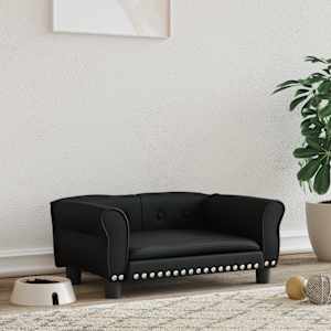 Pelíšek pro psy černý 70 x 45 x 30 cm umělá kůže