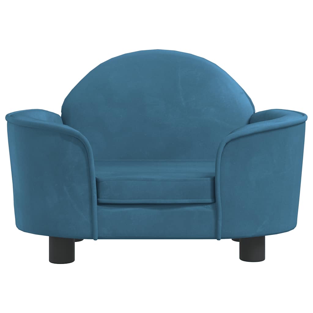 vidaXL Hondenmand 66x40x45 cm fluweel blauw afbeelding