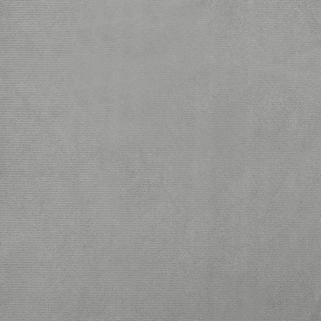Canapé gris clair rond en velours pour chien - 66x40x45 cm