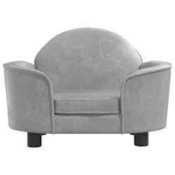 vidaXL Lit pour chien gris clair 66x40x45 cm velours