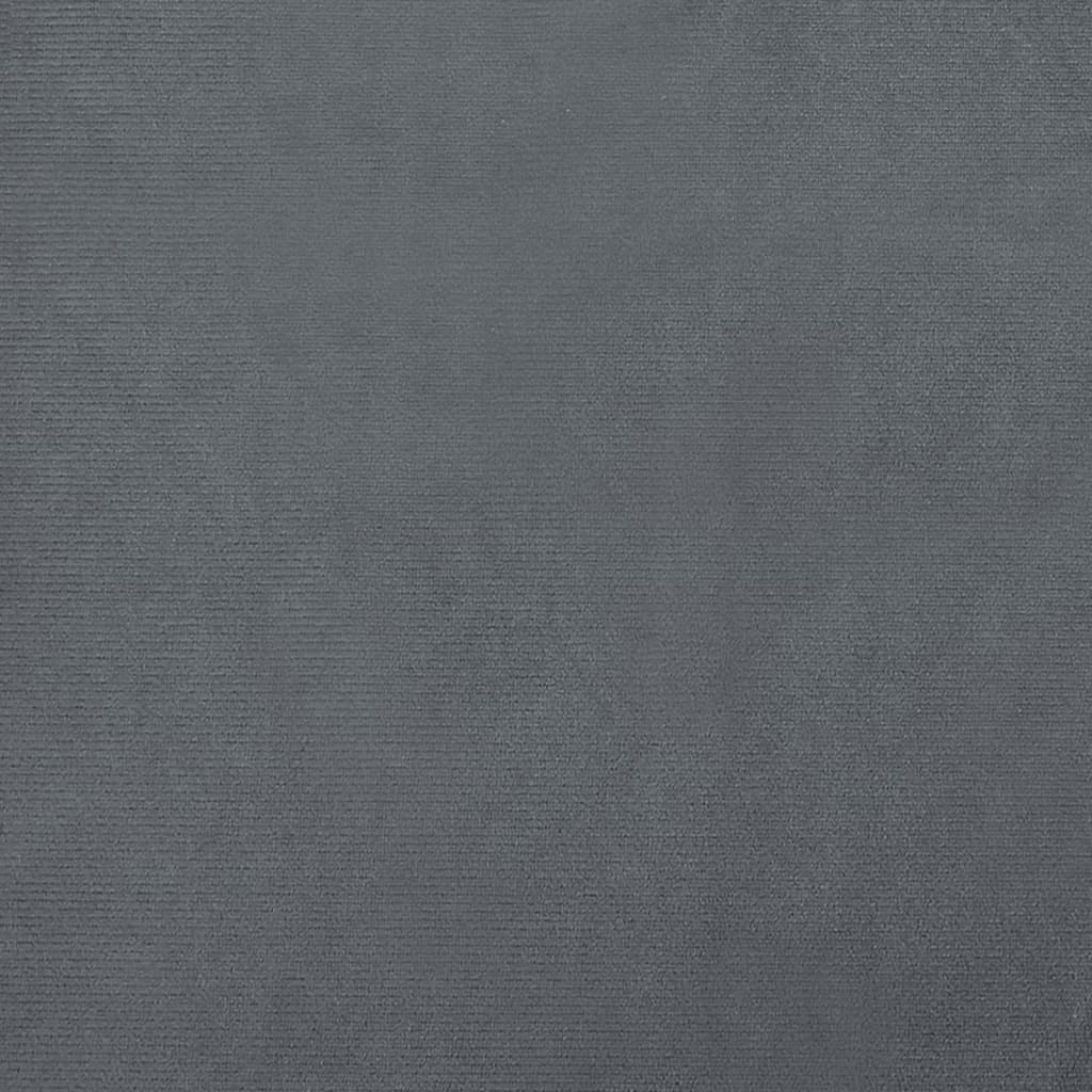Canapé gris foncé rond en velours pour chien - 66x40x45 cm