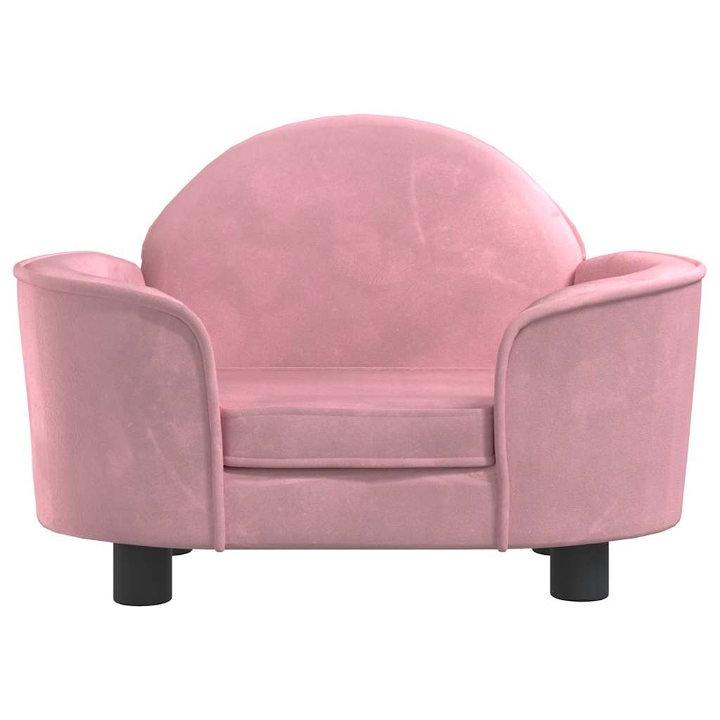vidaXL Hondenmand 66x40x45 cm fluweel roze afbeelding