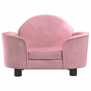 vidaXL Hundebett Rosa 66x40x45 cm Samt