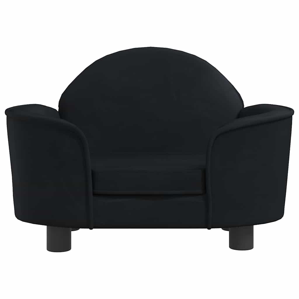 vidaXL Hondenmand 66x40x45 cm fluweel zwart afbeelding