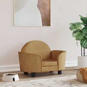 Pasja postelja rjava 66x40x45 cm žamet