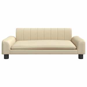 Pelíšek pro psy krémový 90 x 53 x 30 cm textil - obrázek 3