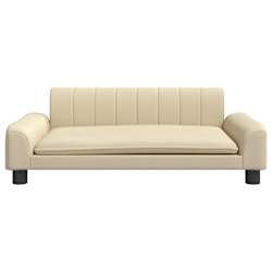 vidaXL Lit pour chien cr&egrave;me 90x53x30 cm tissu
