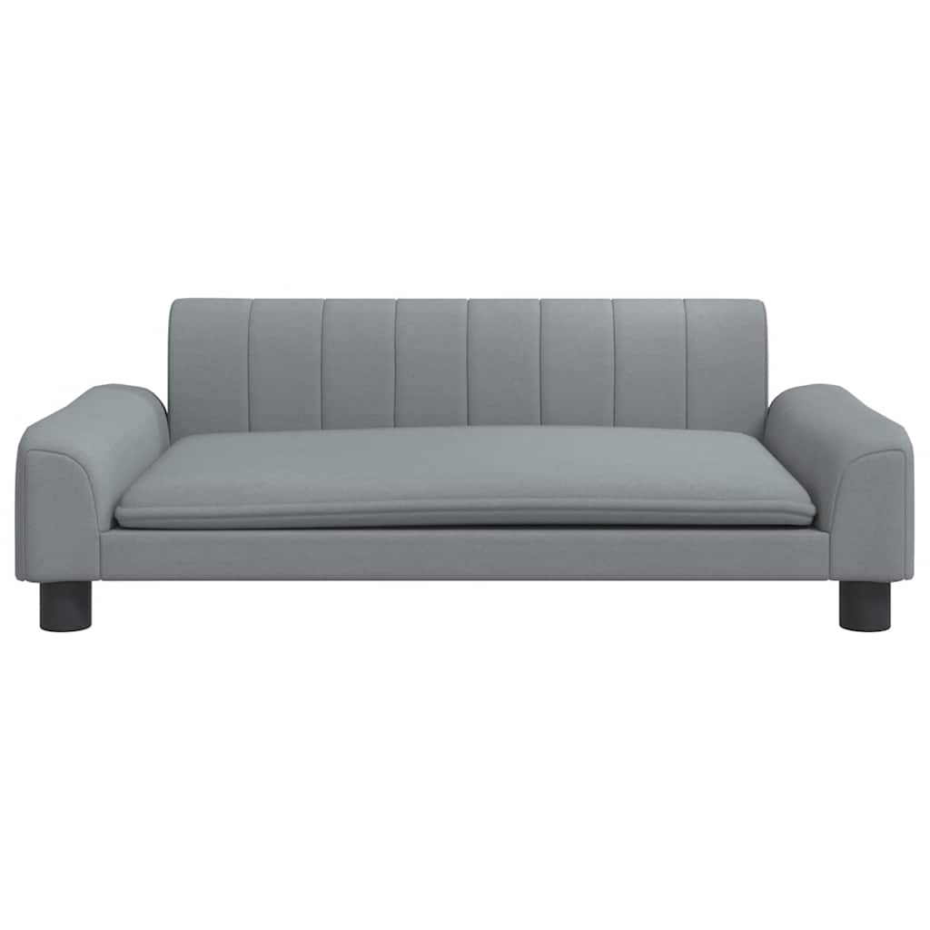 vidaXL Hondenmand 90x53x30 cm stof lichtgrijs afbeelding